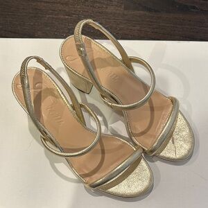 J. Crew Elegant Gold Heels